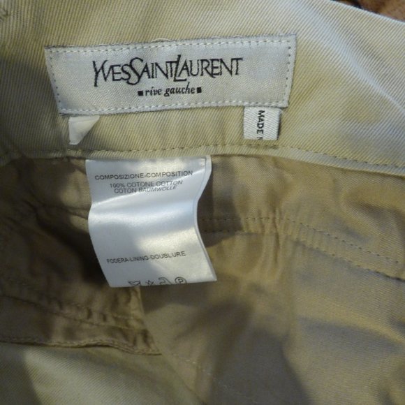 YSL RIVE GAUCHE - Flap pockets cream pants - W36/L42 - Picture 9 of 12